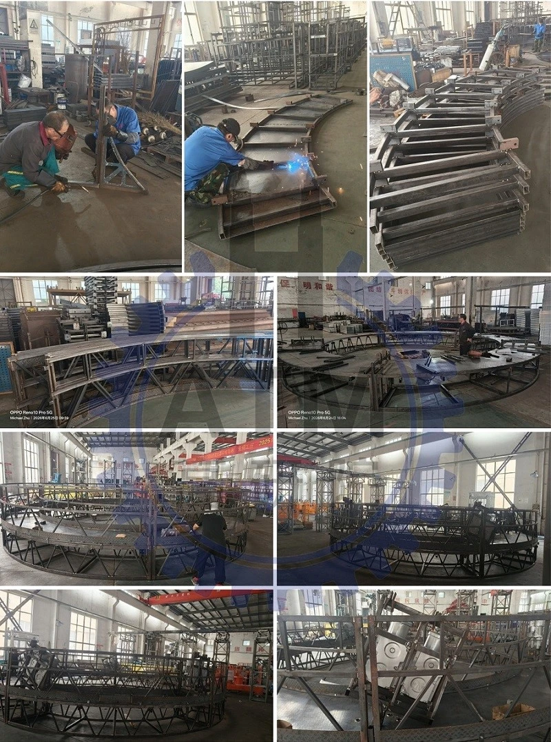 Custom curved circular chimney suspended platform for power plant 8m diameter Custom curved circular chimney suspended platform for power plant 8m diameter
